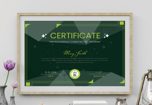 Classic Elegant Certificate Template for Training and Events