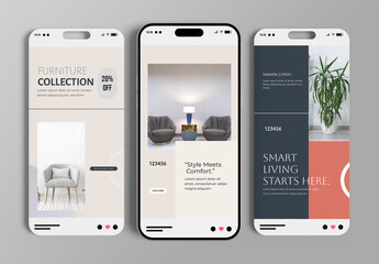 Modern Furniture Social Media Story Template Set