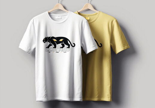 Leopard T Shirt Design Layout