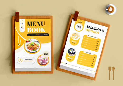 Restaurent Food Menu Book Template