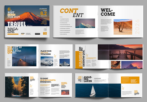 Travel Magazine Template Layout