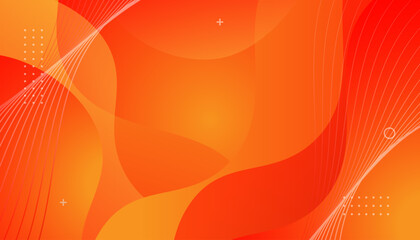 Modern Orange Gradient Abstract Wave Vector Background