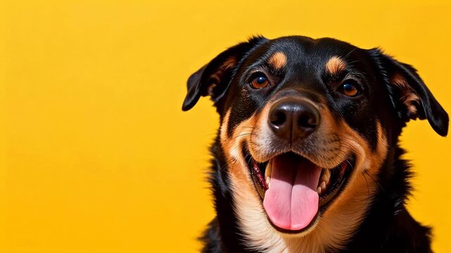 Happy Dog CloseUp Portrait