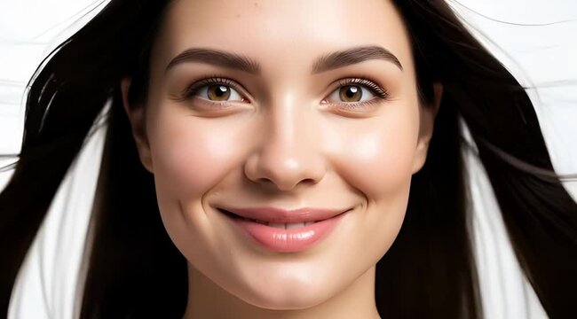 Woman's face showing skin changes over time