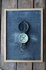 Magnetic compass. Travel, geography, navigation, tourism concept.