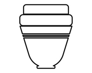 Vector illustration of toilet paper plastic bottle and toilet bowl waste icons in clean cartoon design