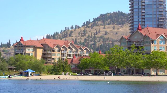 Okanagan Lake summer Knox mountain Kelowna, British Columbia, Canada