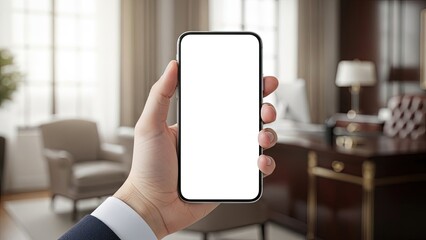 Luxury Business Phone Mockup with White Screen