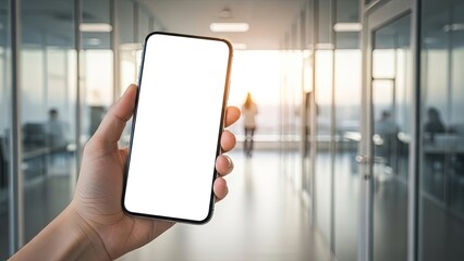 Minimal Corporate Phone Mockup with White Screen