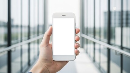 Minimal Corporate Phone Mockup with White Screen