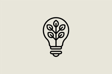 A lightbulb with a plant growing inside symbolizes new ideas