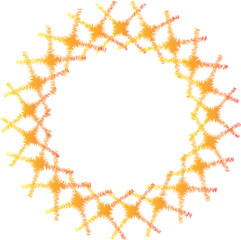 a yellow decorative frame design