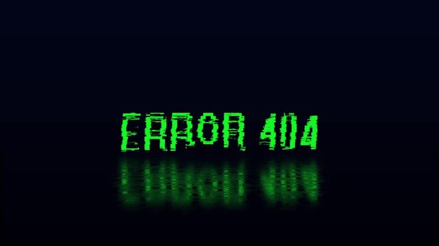 Glitch Style Error 404 Text Animation