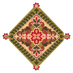 Elements for graphics, decorative components, fabric patterns, carpets.