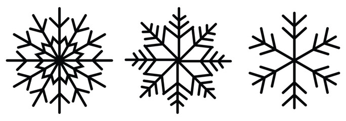 Obraz premium Snowflake different icons. Blue snowflake icon set isolated vector illustration. snowflakes icon, snow or snowflake winter symbol set vector art illustration isolated on transparent
