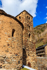 Obraz premium Sant Joan de Caselles Church (12 century) in Canillo, Andorra