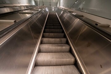 Italy, Naples - escalators in the Naples subway