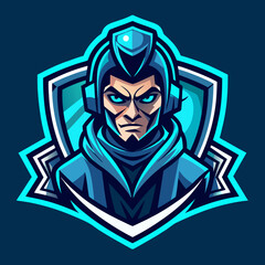 Futuristic Gamer Character Esports Mascot Logo