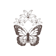 Butterfly vector icon