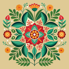 Floral Mandala Decorative Vector Pattern"