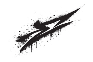 Energetic Lightning Vector with Drip, Ink, and Splatter Effects