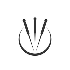 acupuncture therapy logo vector illustration