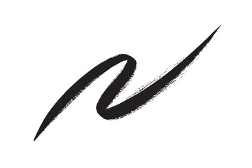 Expressive Curve Vector with Artistic Ink Swirl Design