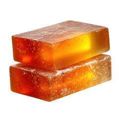 Natural handmade soap bars isolated on transparent background. Organic skincare product for beauty, hygiene, wellness, spa branding, eco friendly lifestyle, and cosmetic packaging design.