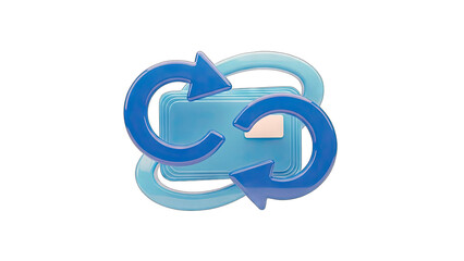 Data Synchronization: Arrows Rotating Around File Icon