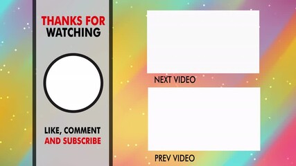 Suitable for youtube creators, this video asset features an end screen with prompts and video suggestions for engaging content. Great for boosting viewer retention.