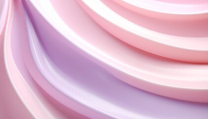 Beautiful Concept of Smooth Wavy Lines in Gradient Pastel Colors with a Soft Sheen