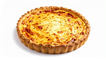 Obraz premium Golden-Brown Quiche with Herb Garnish