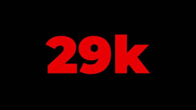 Beautiful Glowing 40K Followers Thank You Celebration Banner Text Icon Animation for Social Media Milestone Achievement Subscriber Growth Branding