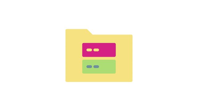 File folder icon featuring two differently colored folders stacked together.