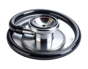 - Classic medical stethoscope front view, healthcare instrument isolated PNG 