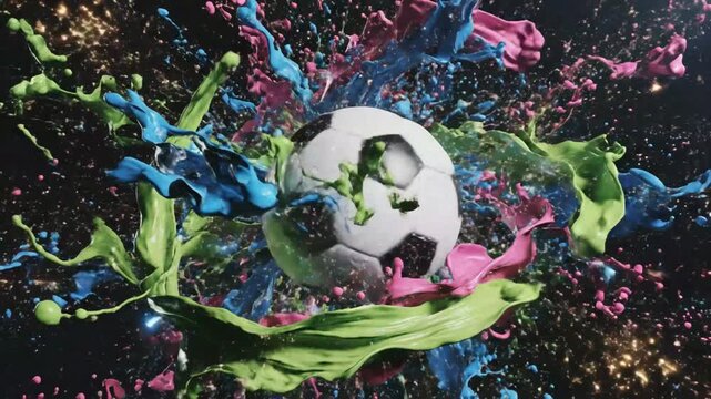 Opening a Soccer Ball in Dim Light as Focused Subject