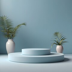 Abstract minimal wall scene mockup products display, Stage showcase