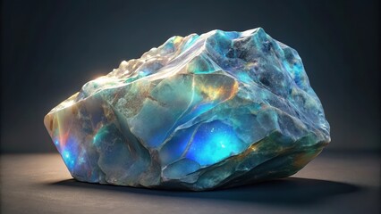 Obraz premium A stunning piece of natural raw belomorite moonstone mineral