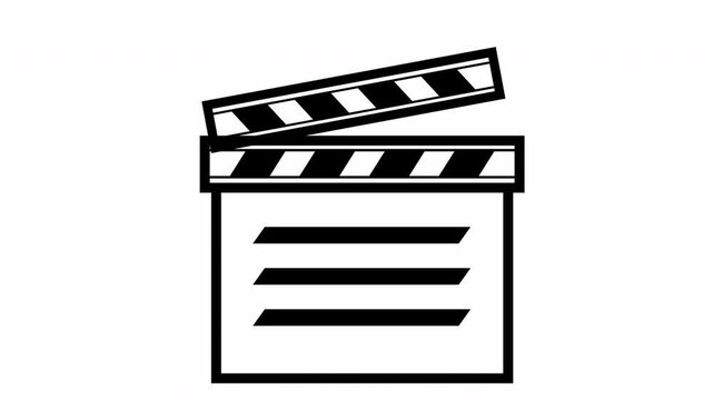 movie clapper board video animation 