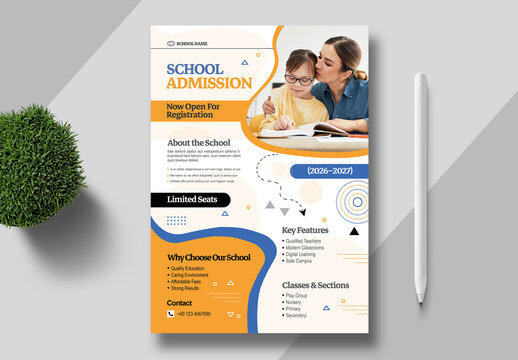 Creative Education Admission Poster Layout