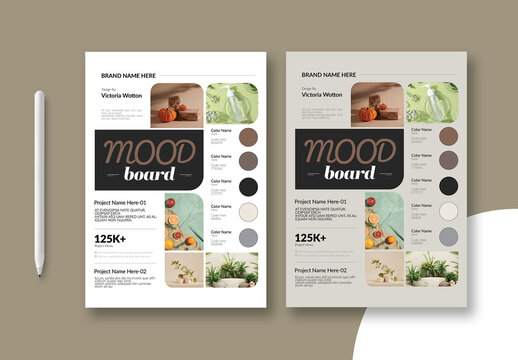 Mood board Template Design Layout