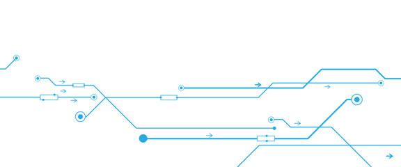 Vector high technology concept with circuit board texture on white background.
