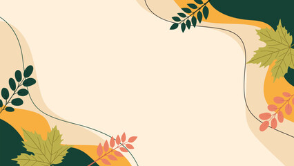 Abstract floral background with organic shapes, minimalist wallpaper. Suitable for templates, banners, events, thanksgiving, greeting cards, presentations, web, and pages