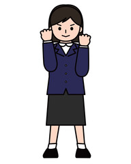 やる気に満ちている女の子