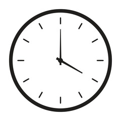 Analog clock design showing the time