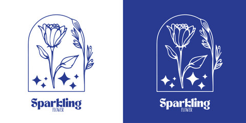 Minimal Floral Line Art Logo