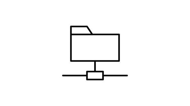 File folder icon displayed on a black background, symbolizing document organization and storage.