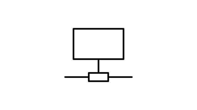 A computer monitor displaying a vibrant green and blue background.