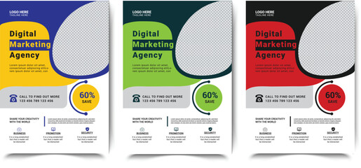 Modern Flyer design template, Minimal Business Flyer design.