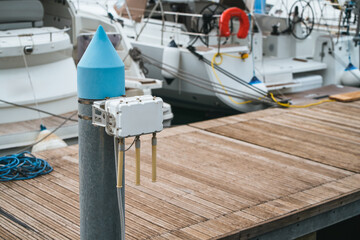 Closeup of outdoor wireless network device